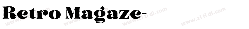 Retro Magaze字体转换
